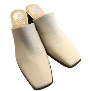 New Vince Camuto Bristina Mules in Ivory color
